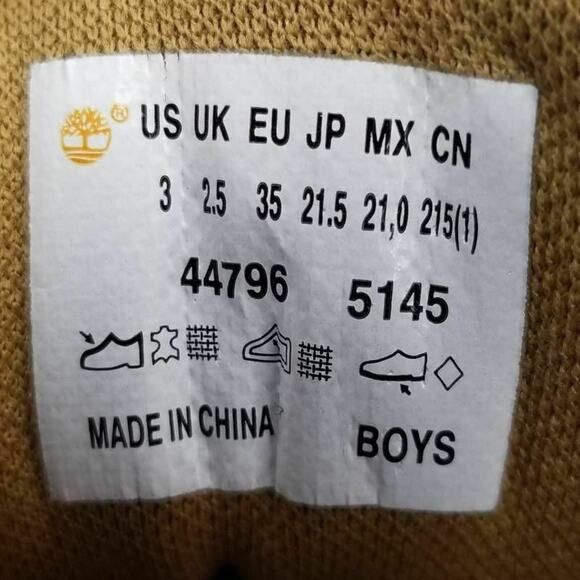 Timberland Boys 6-Inch Field Boots Brown Size 3 - Picture 10 of 12